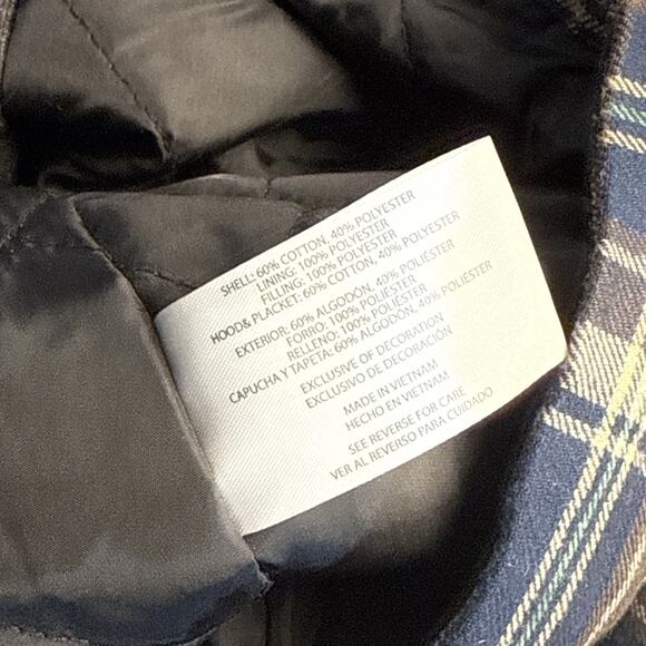 NWT Eddie Bauer Hooded Shirt Jacket Pockets Full-Zip Fleece Blue Gray Men's XL - Picture 5 of 5